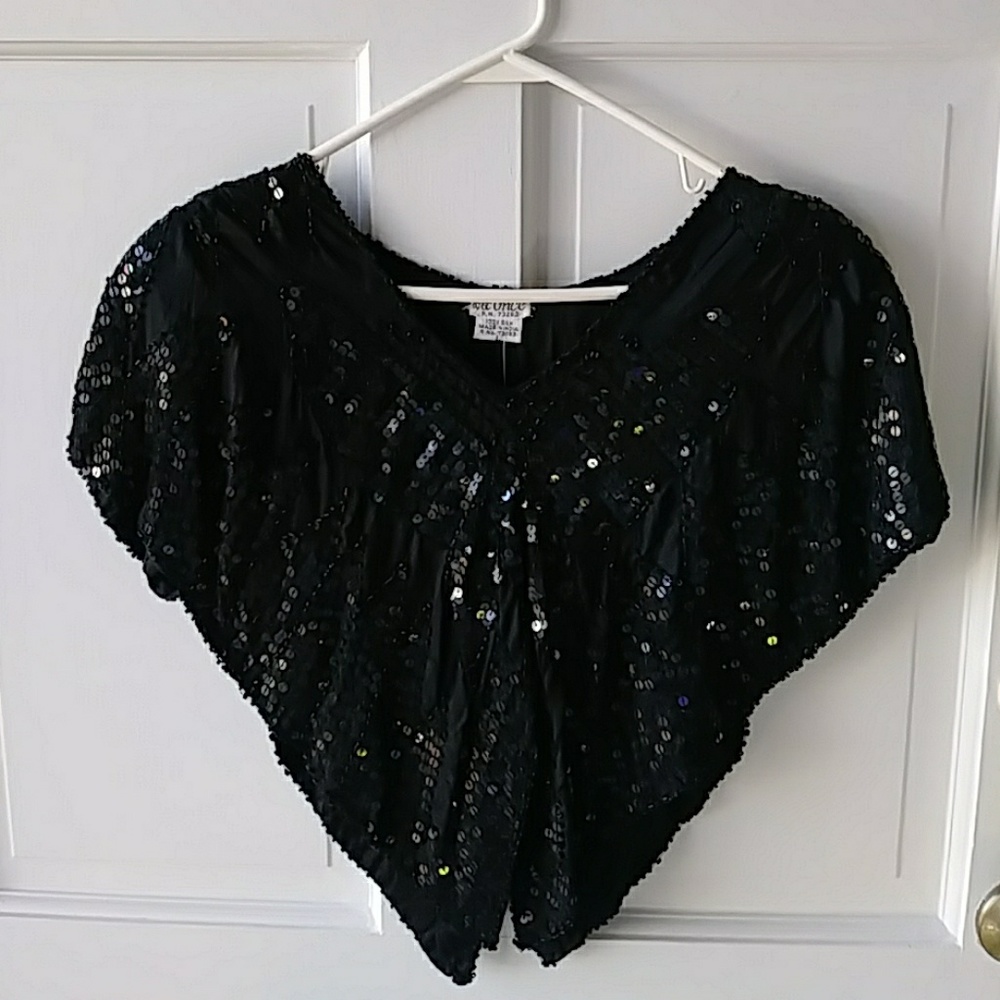 **Price drop** NWT Vintage silk beaded top